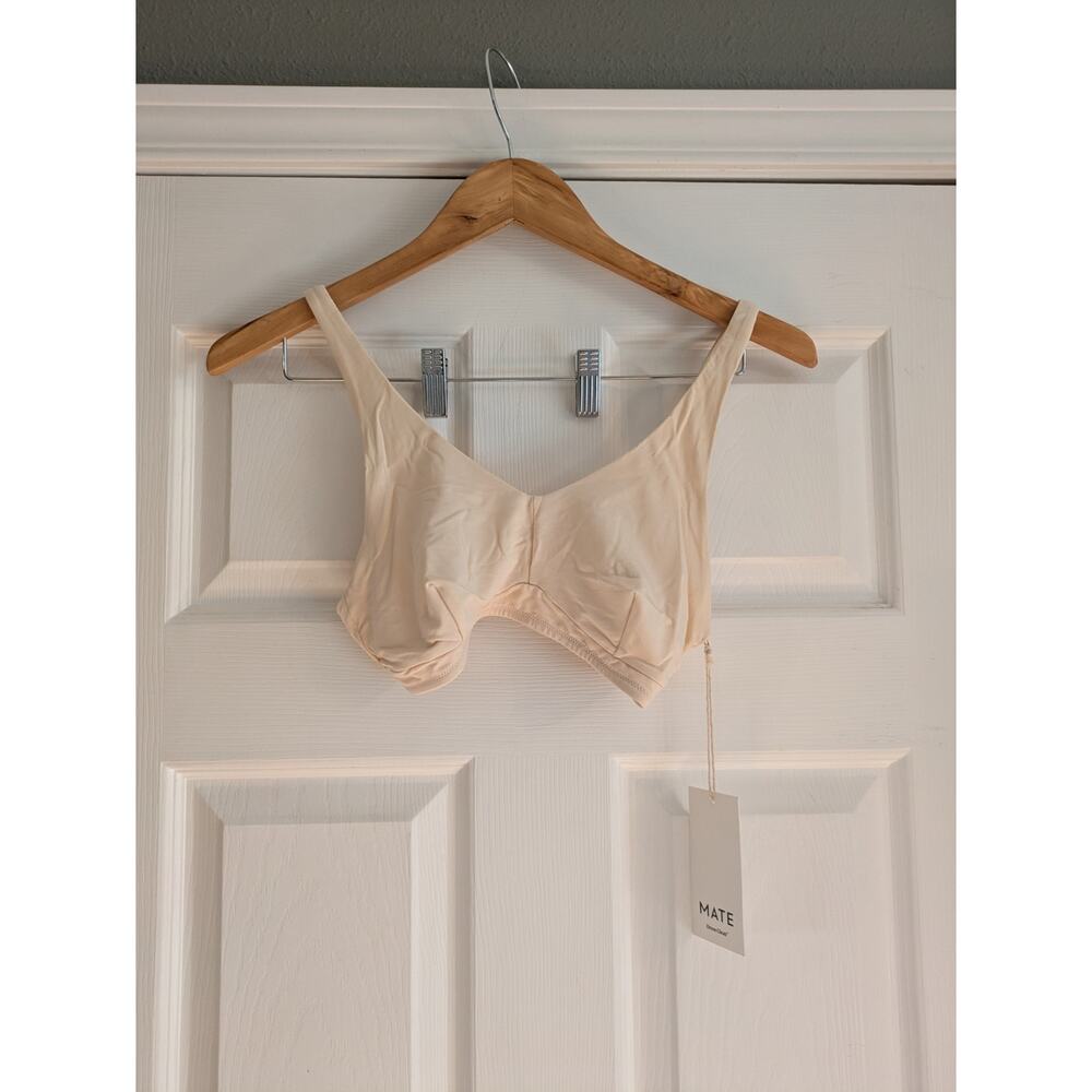 MATE The Label Tencel Comfort Wireless U-Neck Bra Sand M NWT
